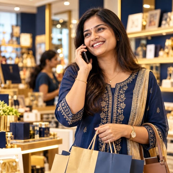 Customer happily receiving a follow-up call